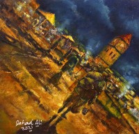 Fahad Ali, 16 x 16 Inch, Oil on Canvas, Citysscape Painting, AC-FAL-013